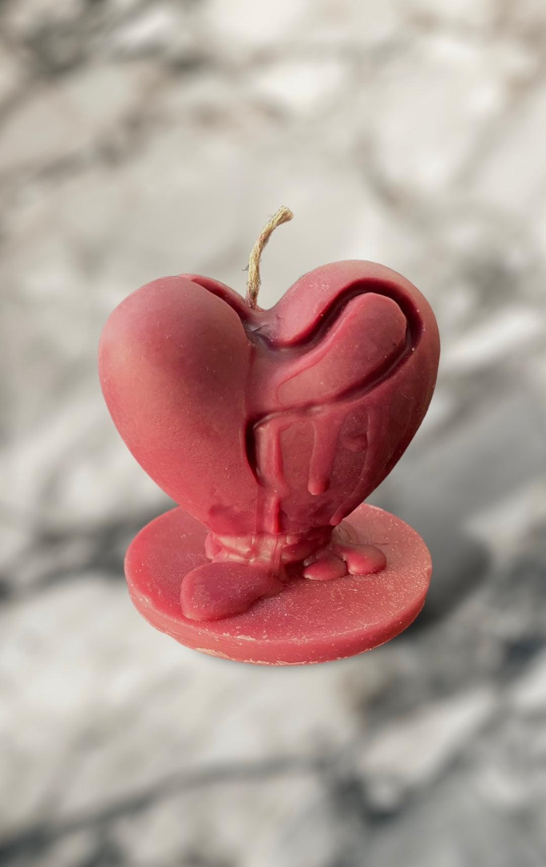 the melted heart candle