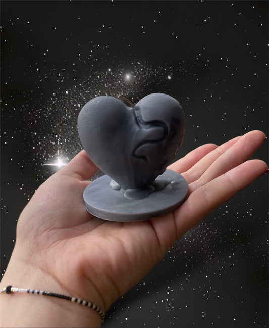 the melted heart candle