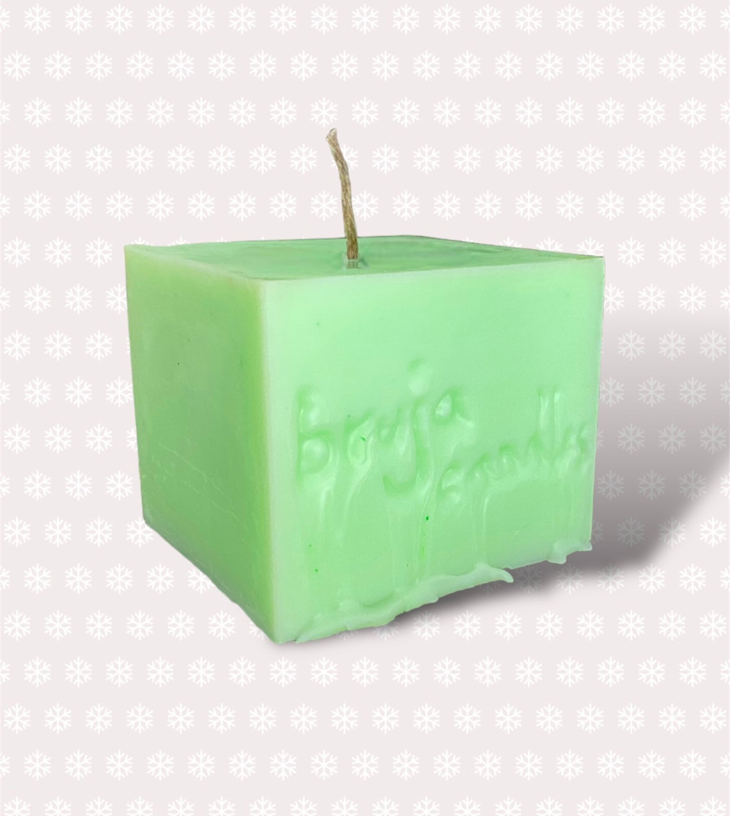 the christmas tree cube candle