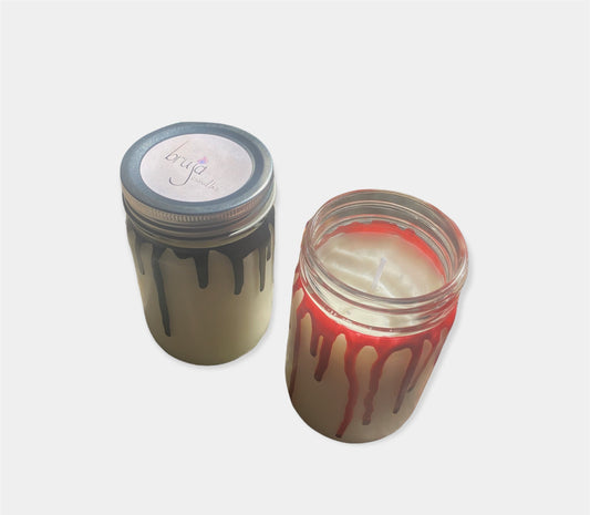 the BLOOD of MY ENEMIES pillar candle