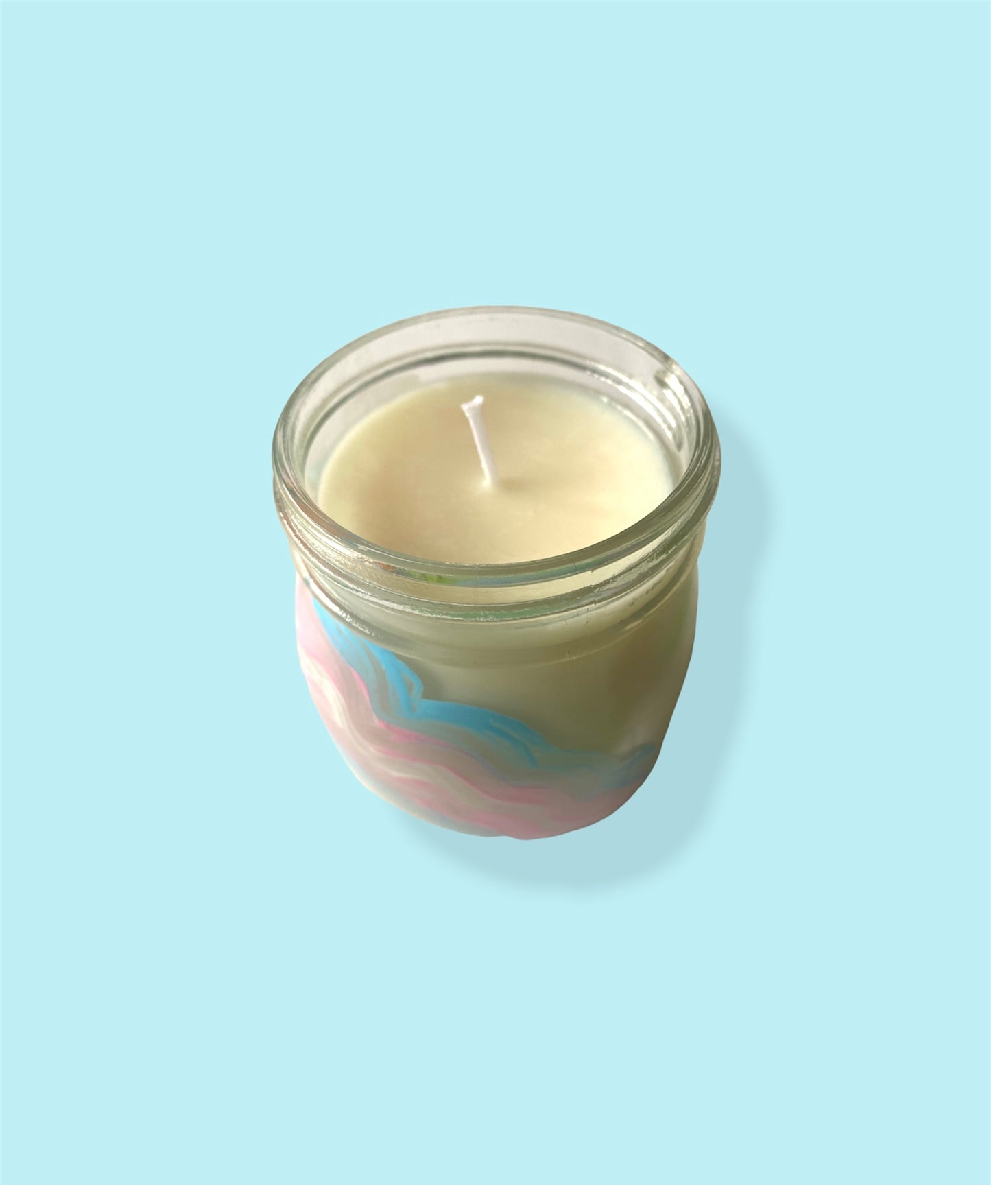 the trans pride candle