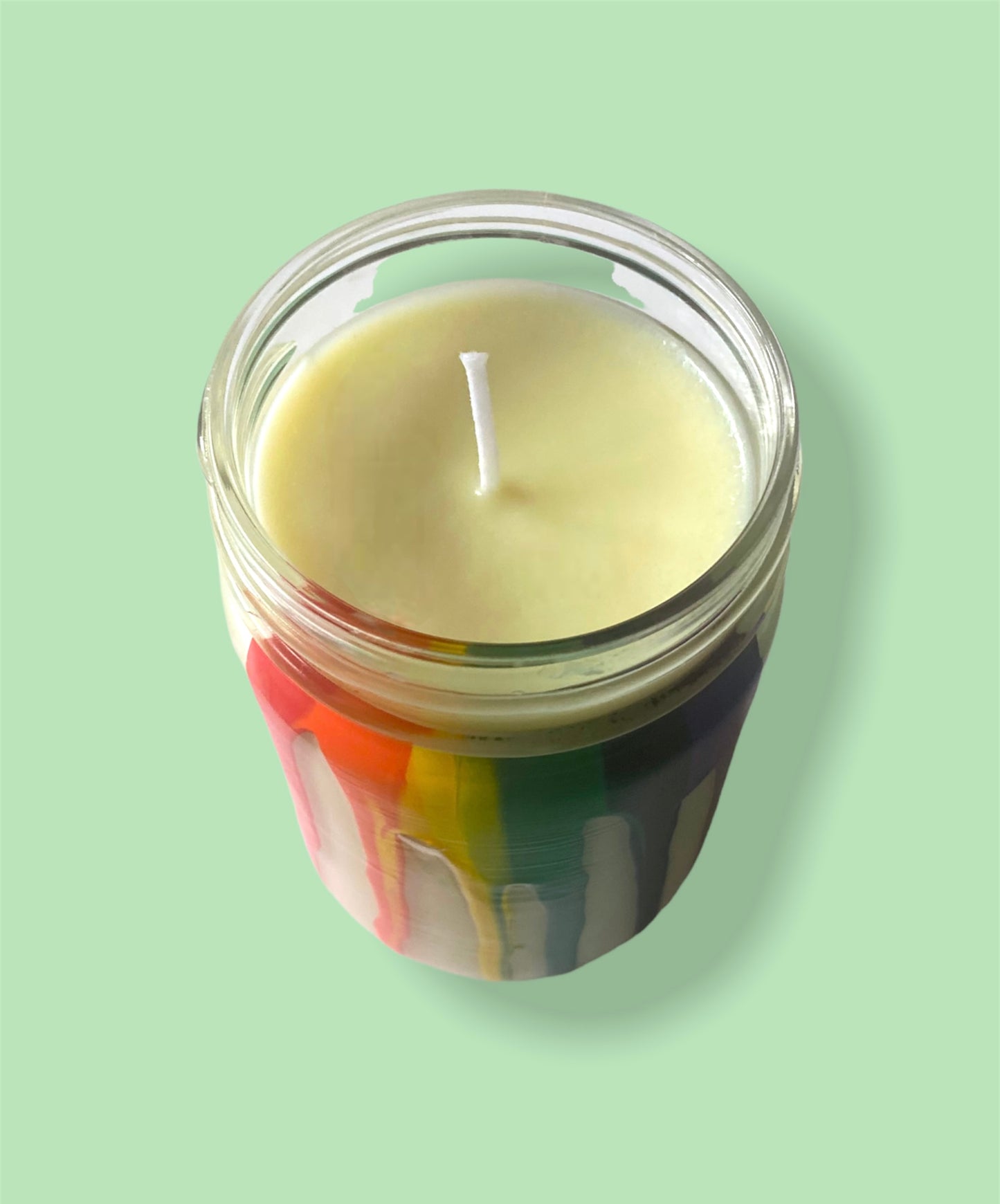 the rainbow pride candle